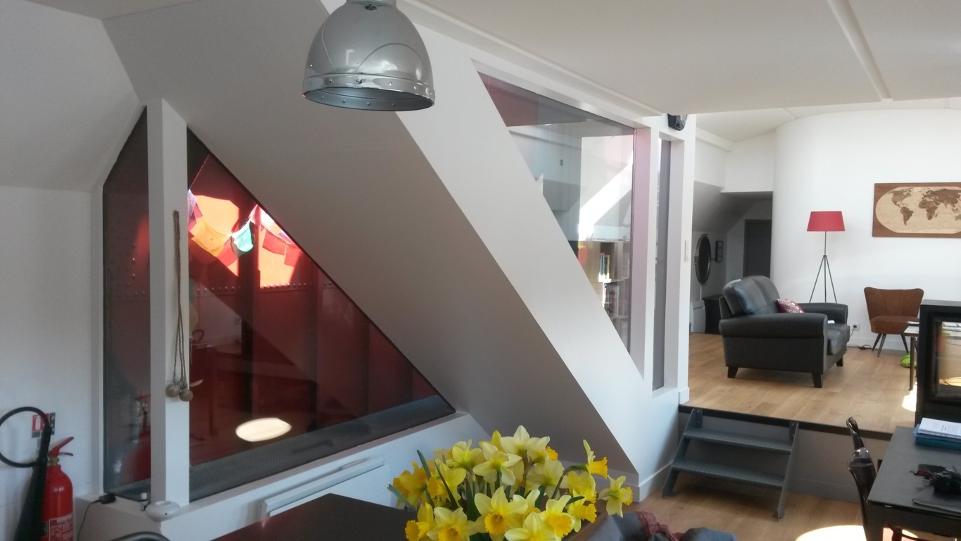 Transformation péniche navigante architecte. Péniche Rouen architecte. Transformation péniche. Habitation flottante. Architecte naval. Frédéric Wetzel