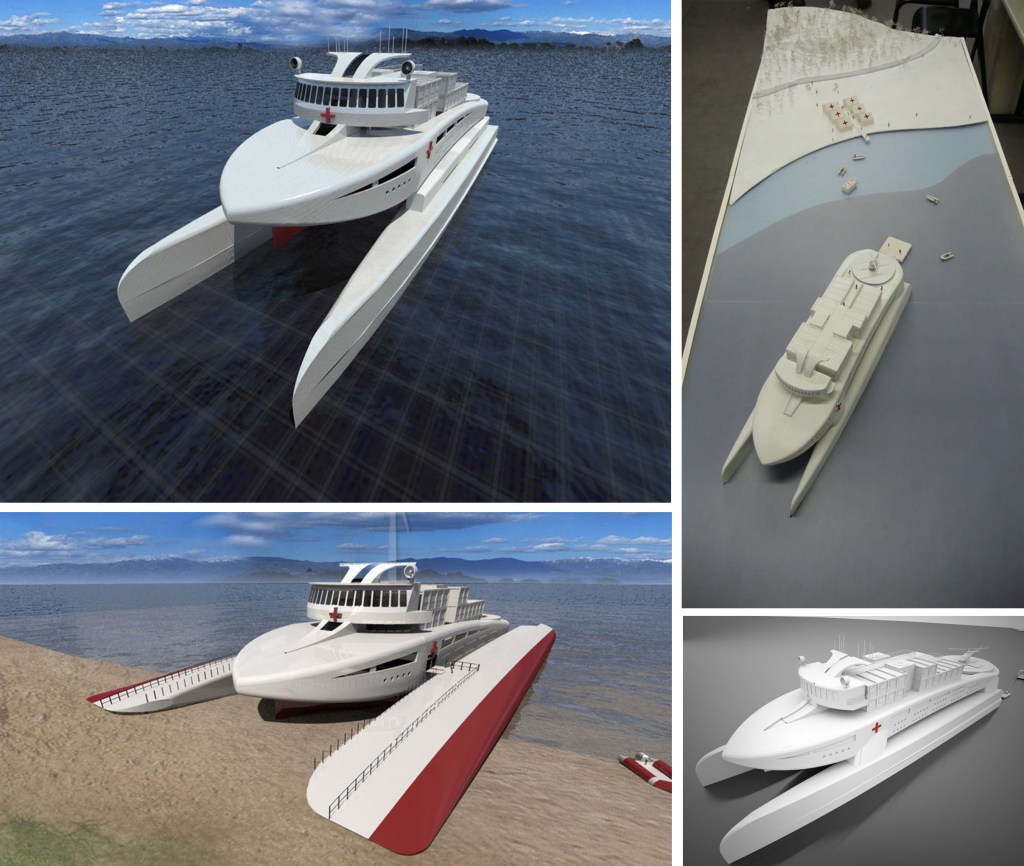 Navire hôpital. Architecte naval. Architecte Paris. Architecte ONG. Hopital architecture