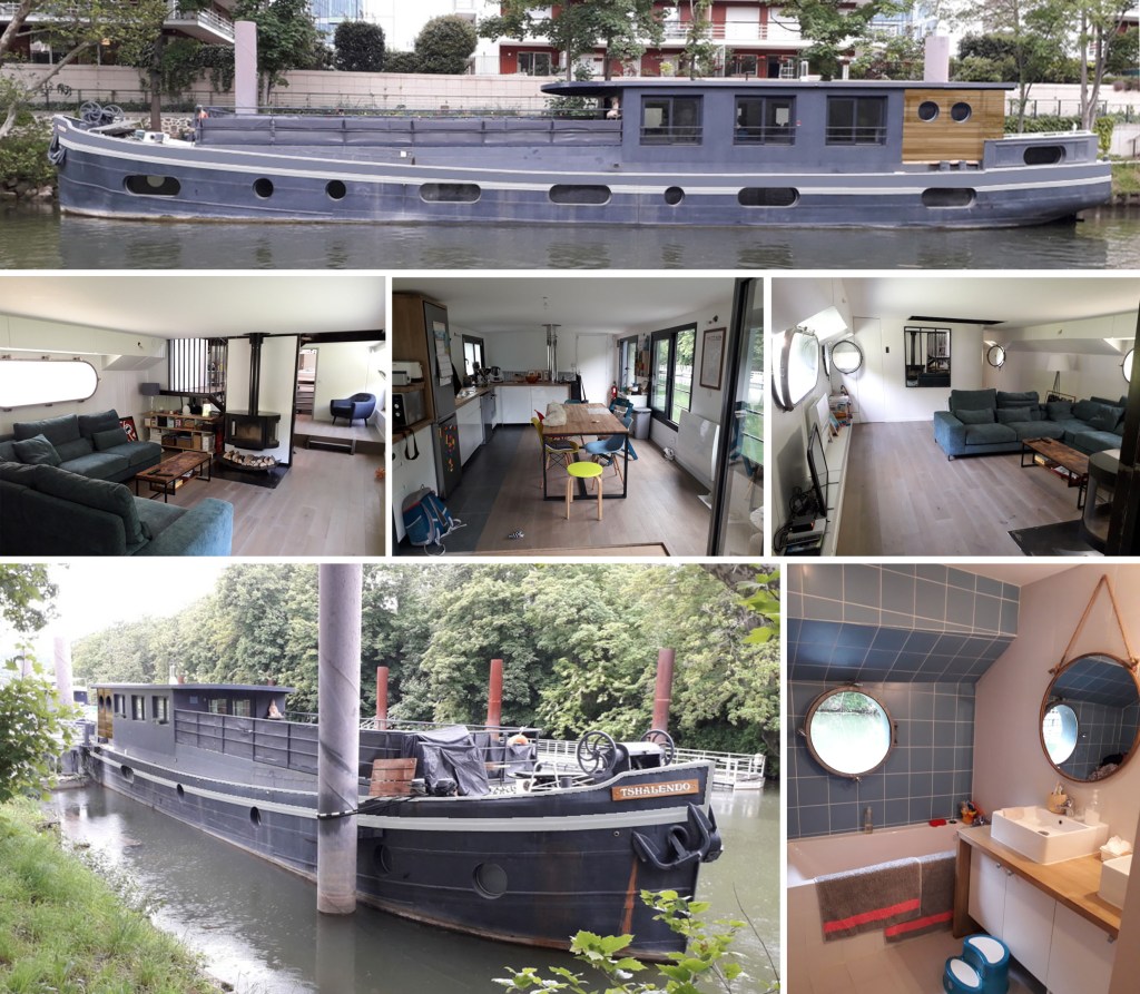 Péniche Issy les Moulinaux. Transformation péniche. Architecte péniche. Architecte flottant.