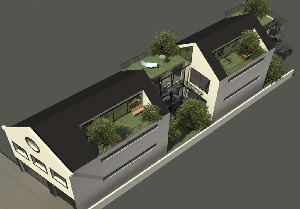 Transformation usine en habitation. Architecte transformation usine. Frédéric Wetzel Architecte. Aménagement usine habitation. Changement affectation usine