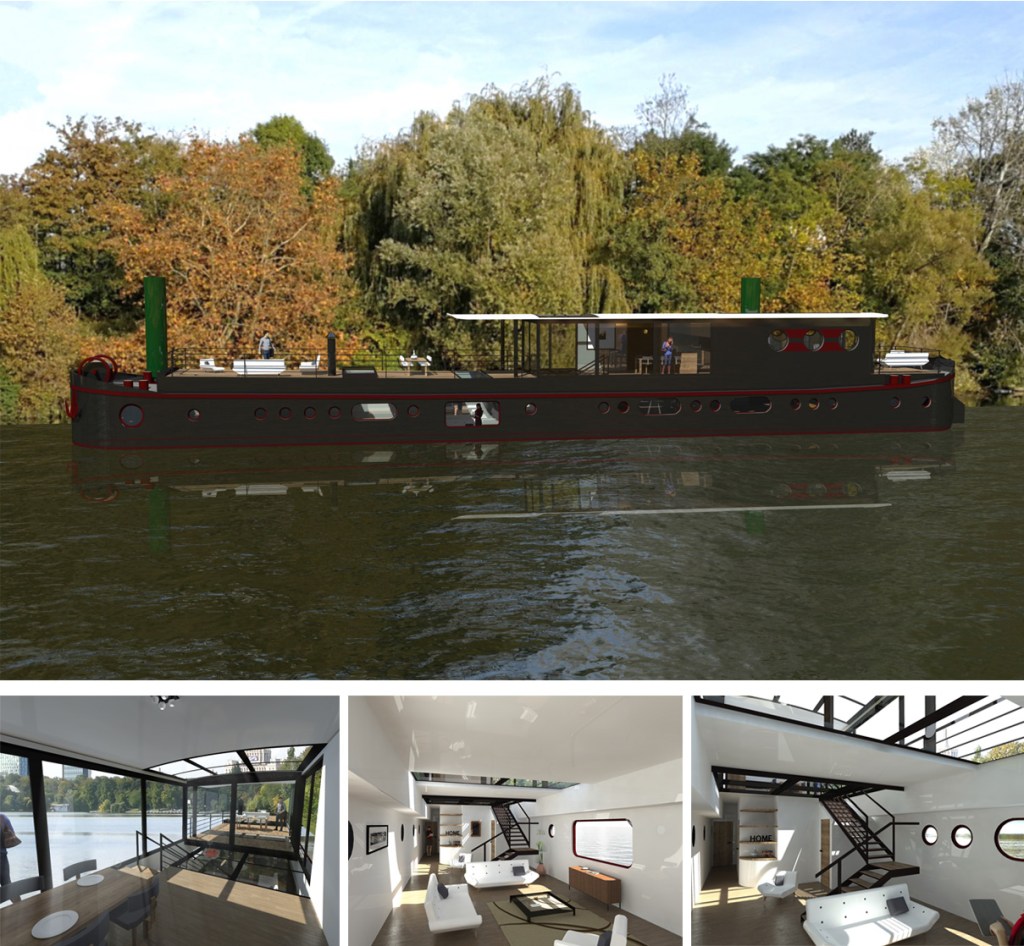 Transformation péniche Puteaux. Architecte naval Puteaux. Architecte naval. péniche habitation. Péniche Loft