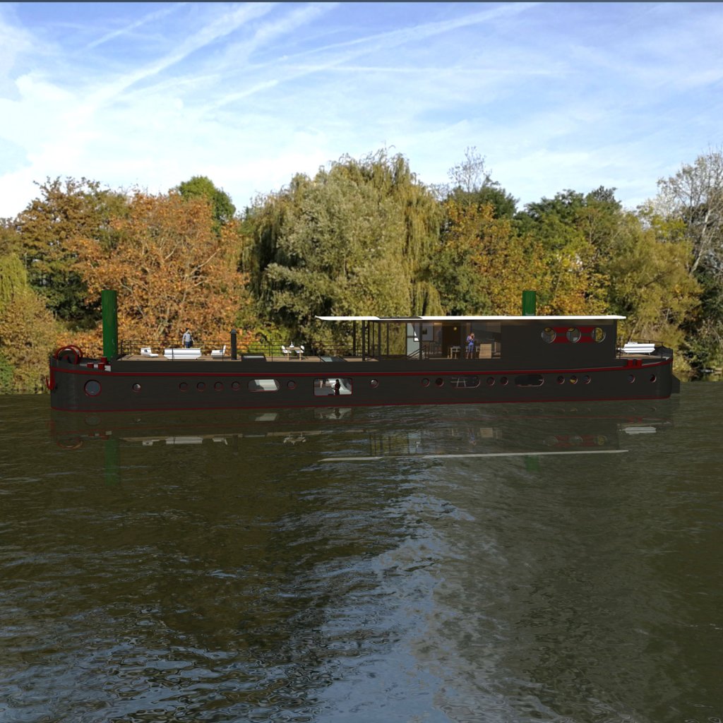 Surélévation péniche Puteaux. Péniche Freycinet Puteaux. Architecte péniche Puteaux. Architecte naval Paris. Architecte Paris