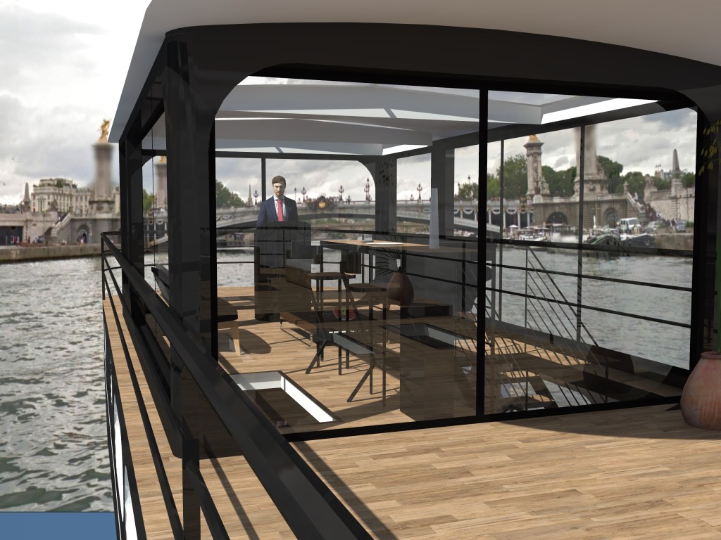 péniche bateau naviguant paris architecte naval paris