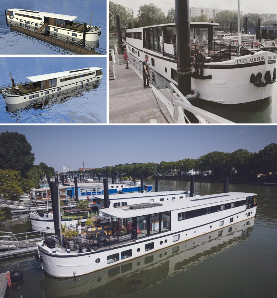 péniche bureau architecte peniche peniche paris architecte naval peniche freycinet seine