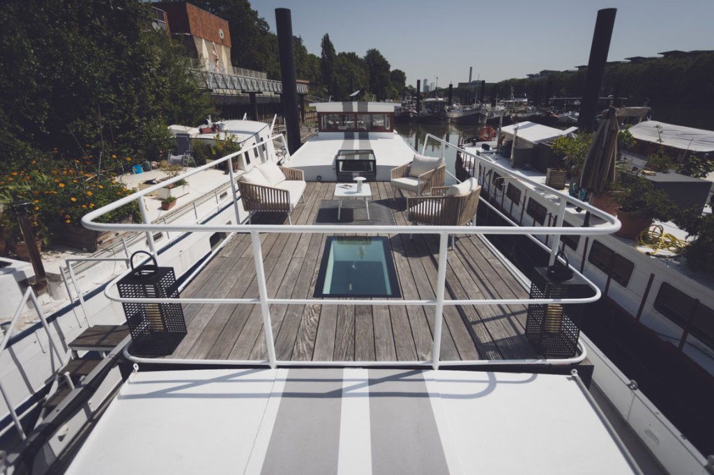 architecte naval terrasse péniche Luxmotor seine marne